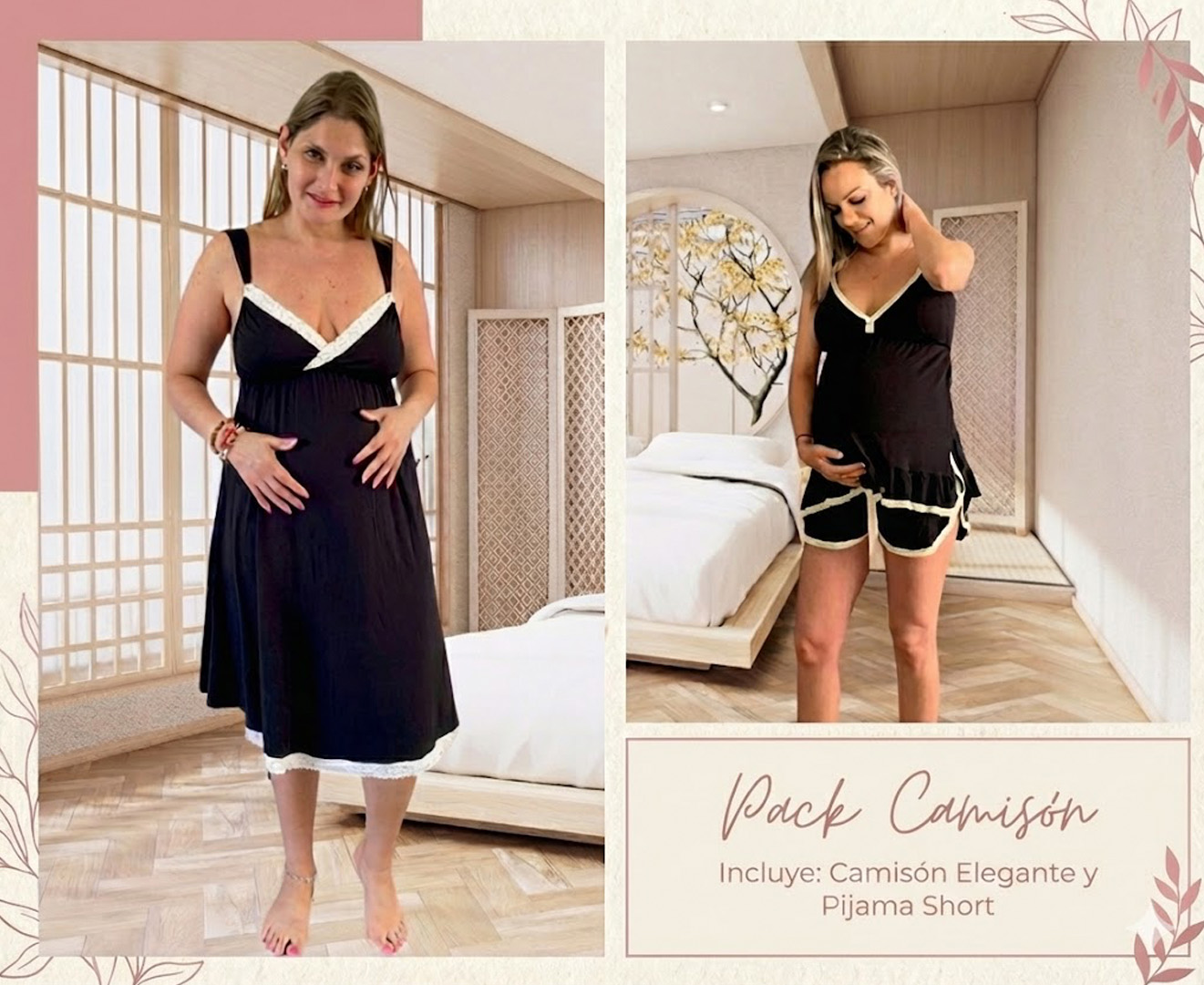 Pack Camisón MangaCero, Pijama Short Tiritas 1