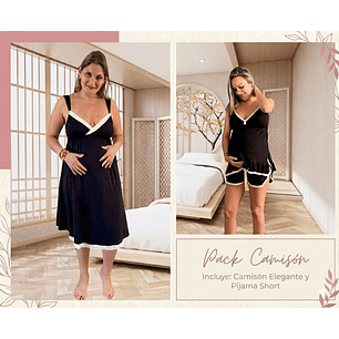 Pack Camisón MangaCero, Pijama Short Tiritas