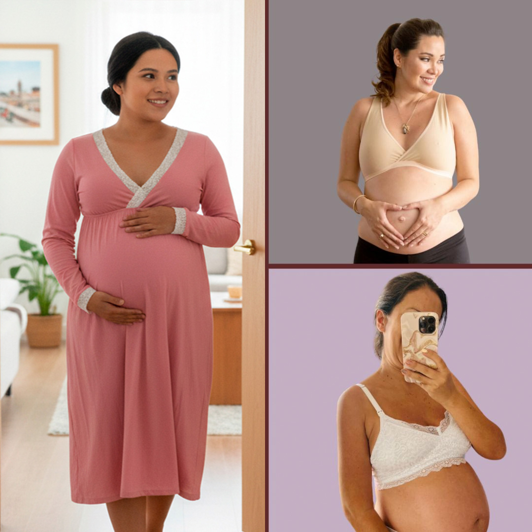 Pack Clínica3 (Camisón Victoria MangaLarga, Sostén Julieta y Top) 45