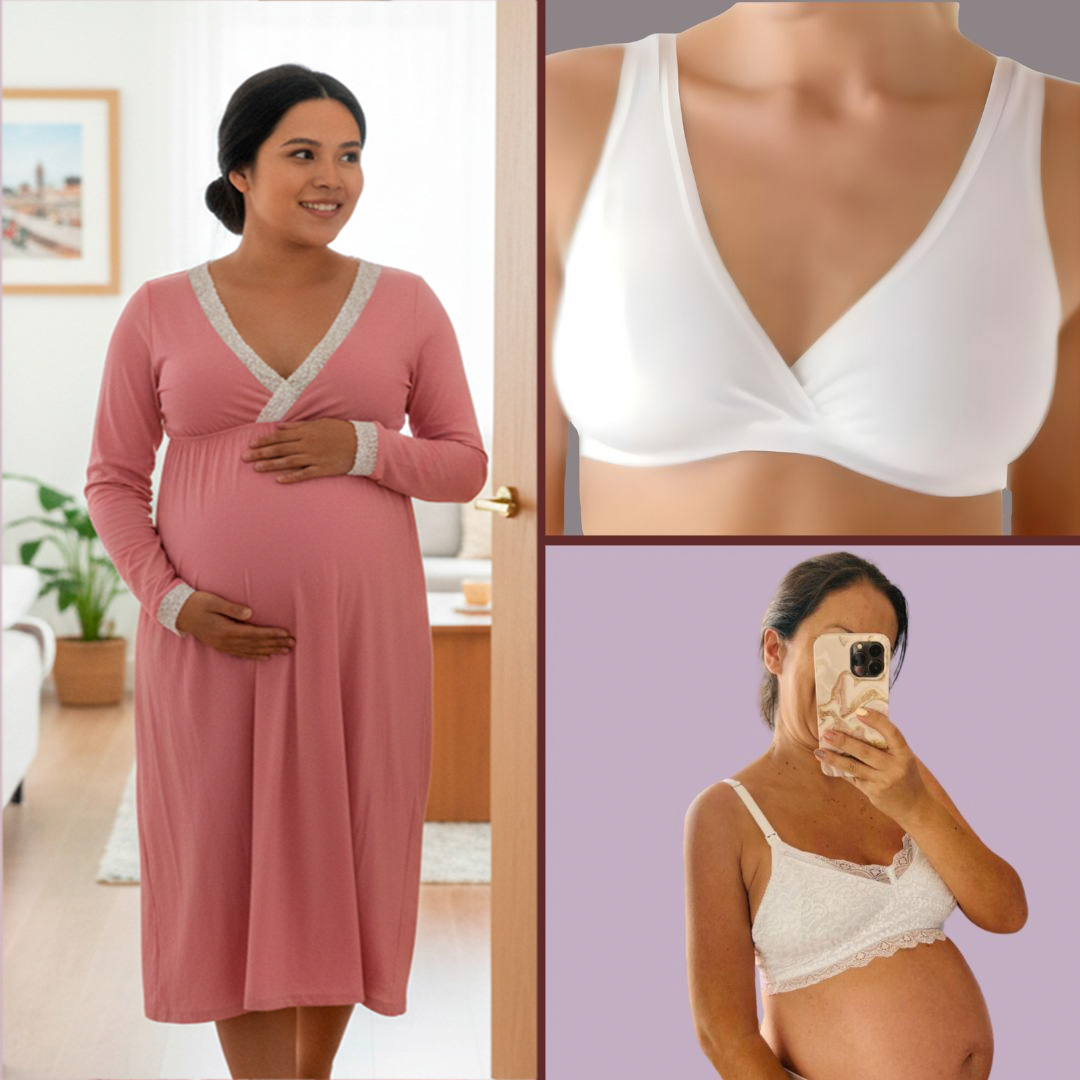 Pack Clínica3 (Camisón Victoria MangaLarga, Sostén Julieta y Top) 46