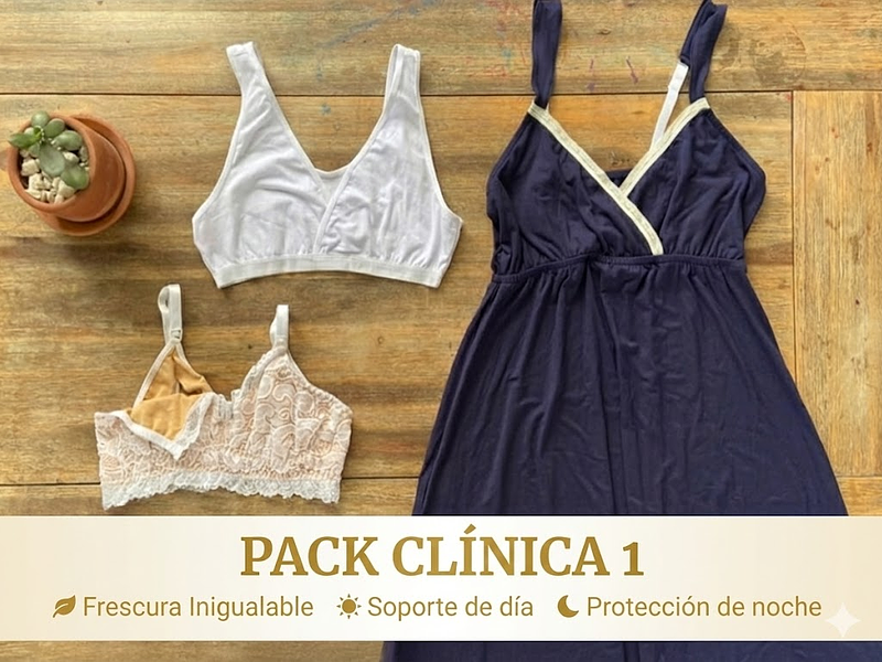 Pack Clinica 1, Camisón, Sostén Julietta y Top**