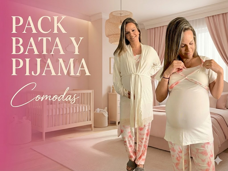 Pack Pijama Modelo Cruzado y Bata