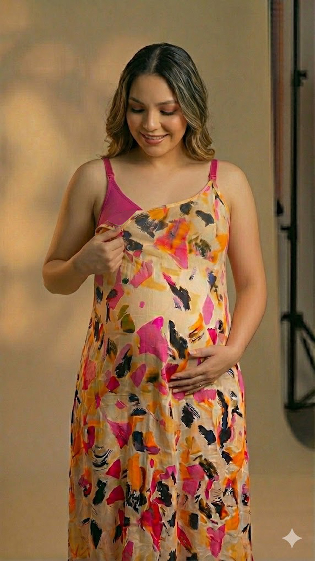 Vestido Maternal Tiritas Broche y Top Lactancia, Nueva Coleccion 2026 34