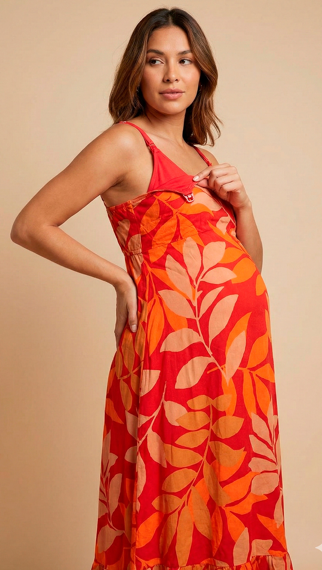 Vestido Maternal Tiritas Broche y Top Lactancia, Nueva Coleccion 2026 50