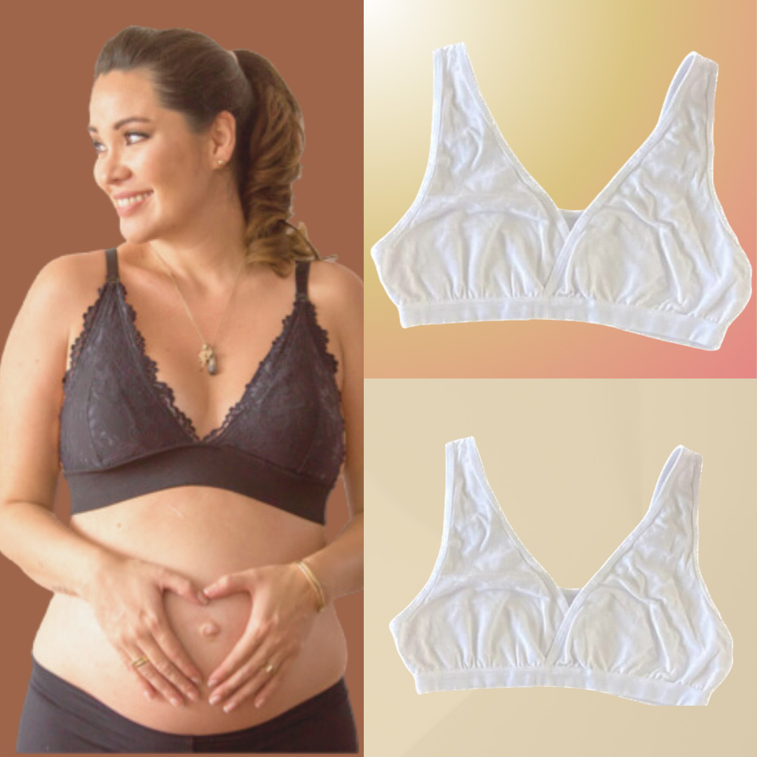 Pack Sostén Maternal Halter y 2 Sostenes Top Uso Nocturno 17