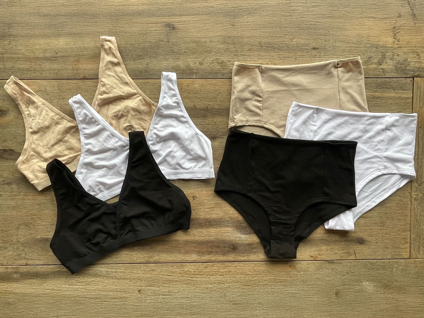 Pack Basico, Calzón CorteAlto y Sostén Top x3  (3 und cda uno) 7