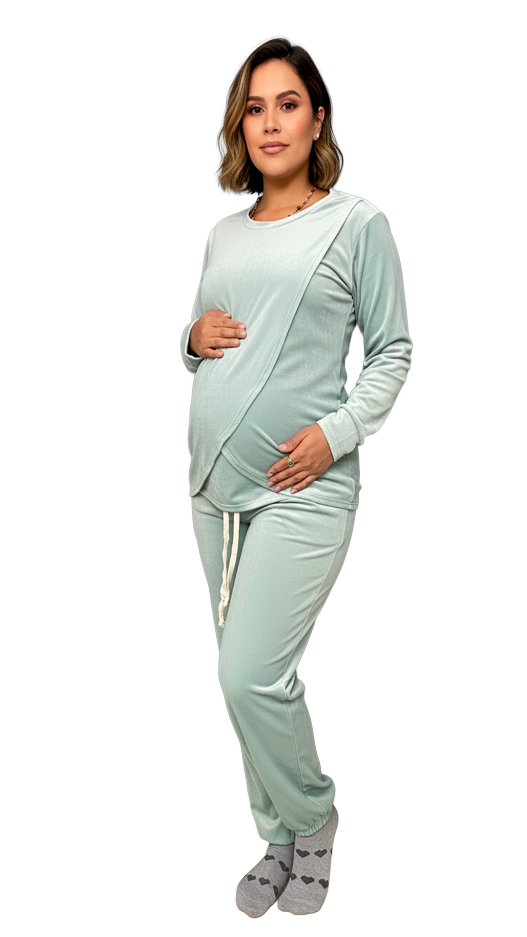 Buzo Maternal Plush, Aperturas Laterales, Lactancia 29