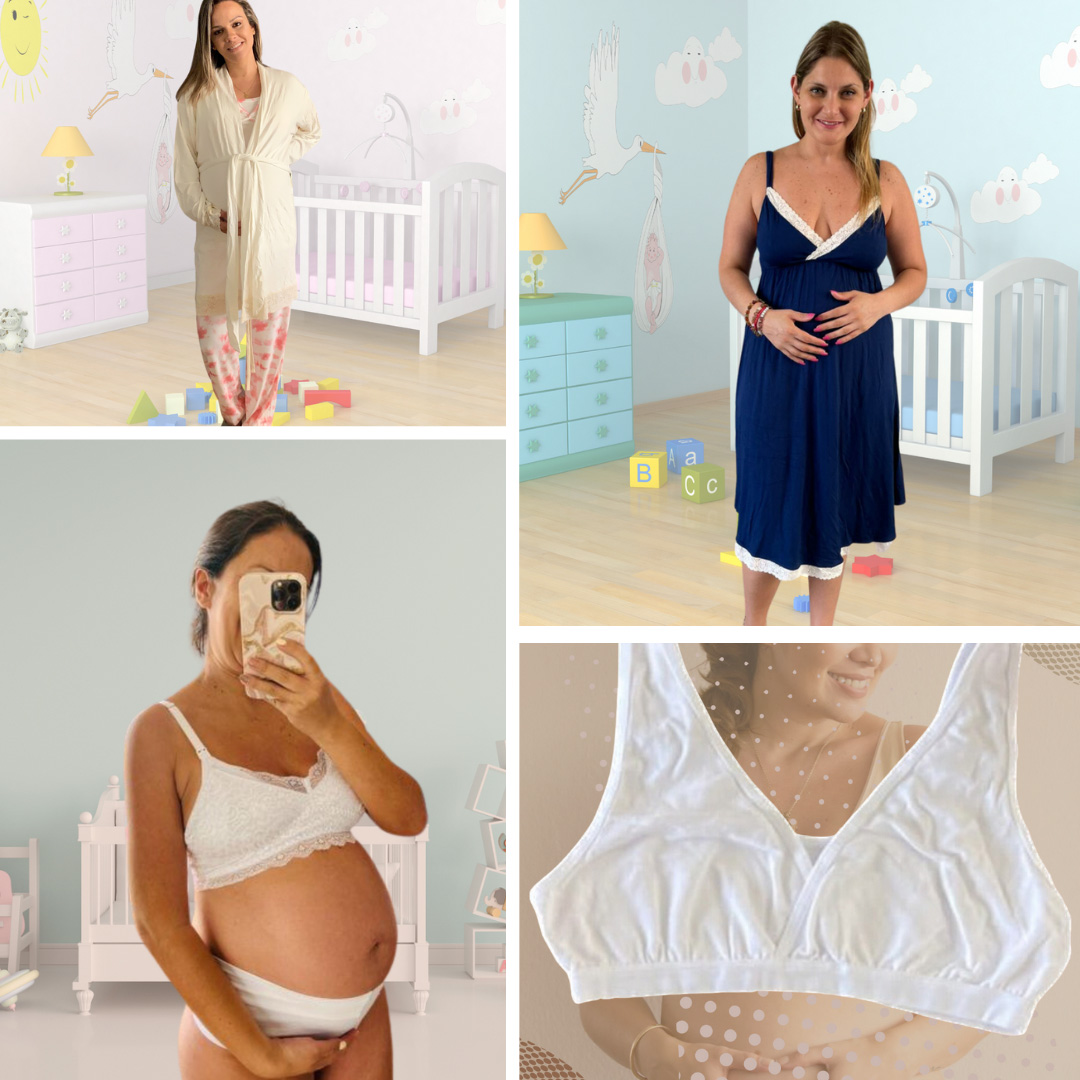 Pack Clínica1B (Bata, Camisón Maternal MangaCero, Sostenes Julieta y Top) 6