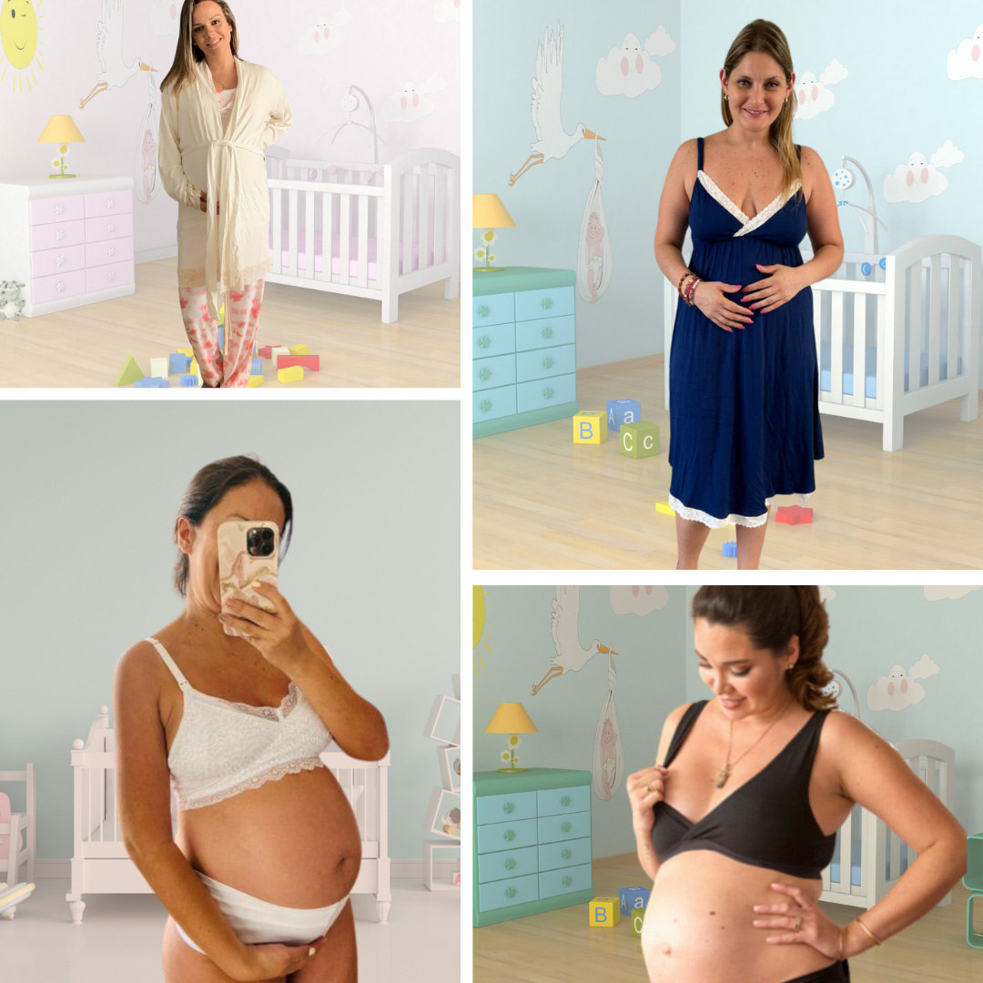 Pack Clínica1B (Bata, Camisón Maternal MangaCero, Sostenes Julieta y Top) 7