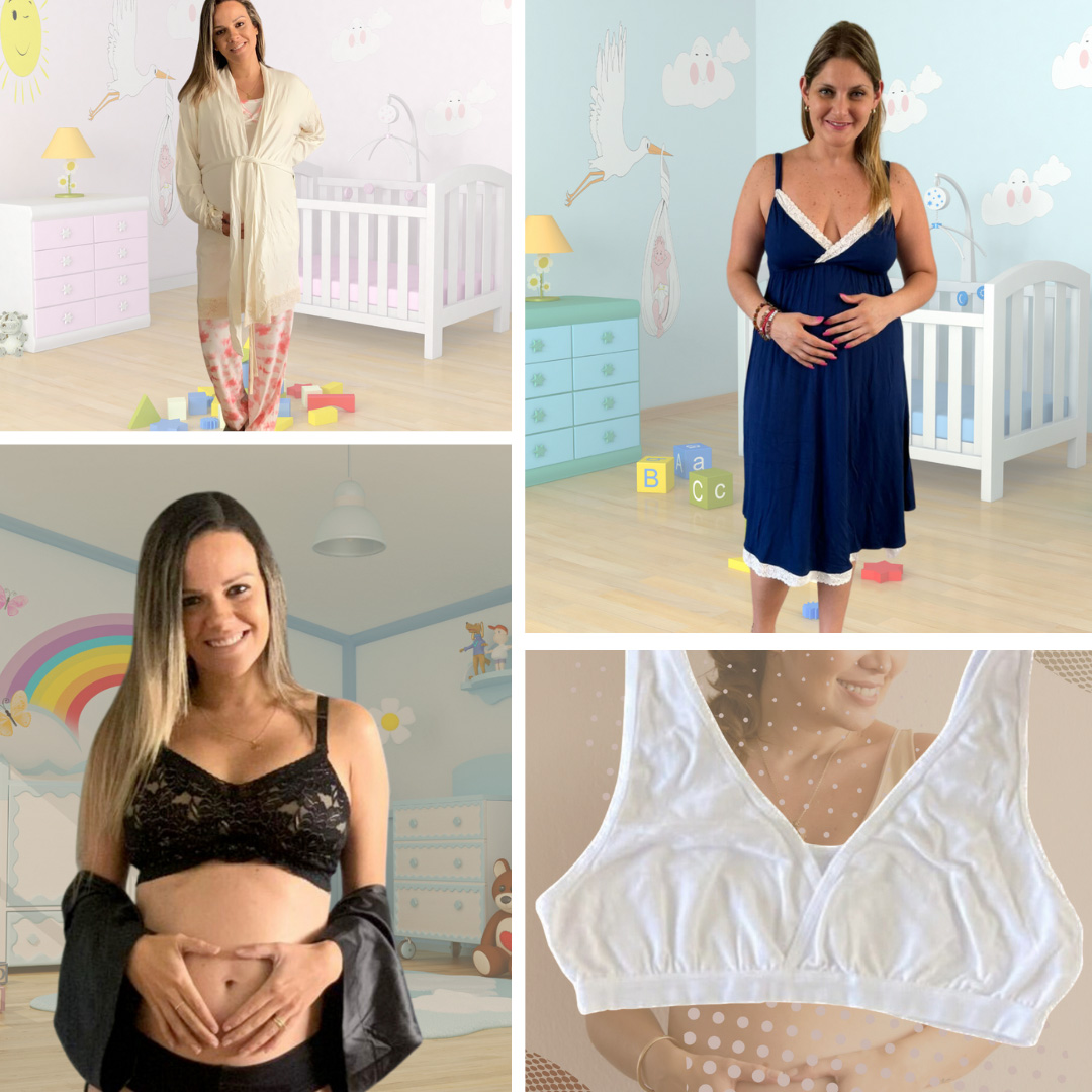 Pack Clínica1B (Bata, Camisón Maternal MangaCero, Sostenes Julieta y Top) 8