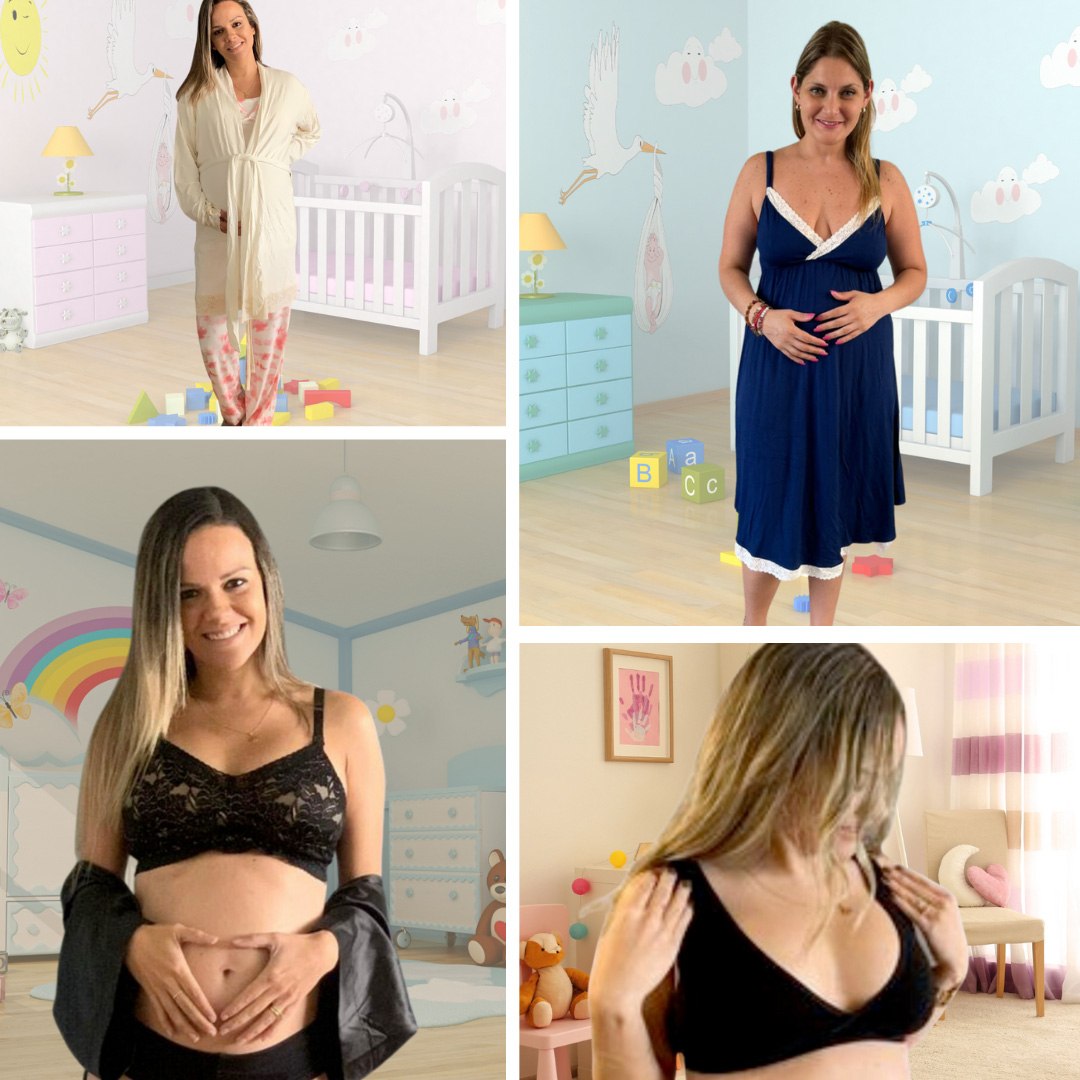 Pack Clínica1B (Bata, Camisón Maternal MangaCero, Sostenes Julieta y Top) 9