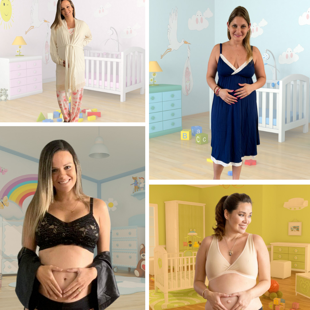 Pack Clínica1B (Bata, Camisón Maternal MangaCero, Sostenes Julieta y Top) 10