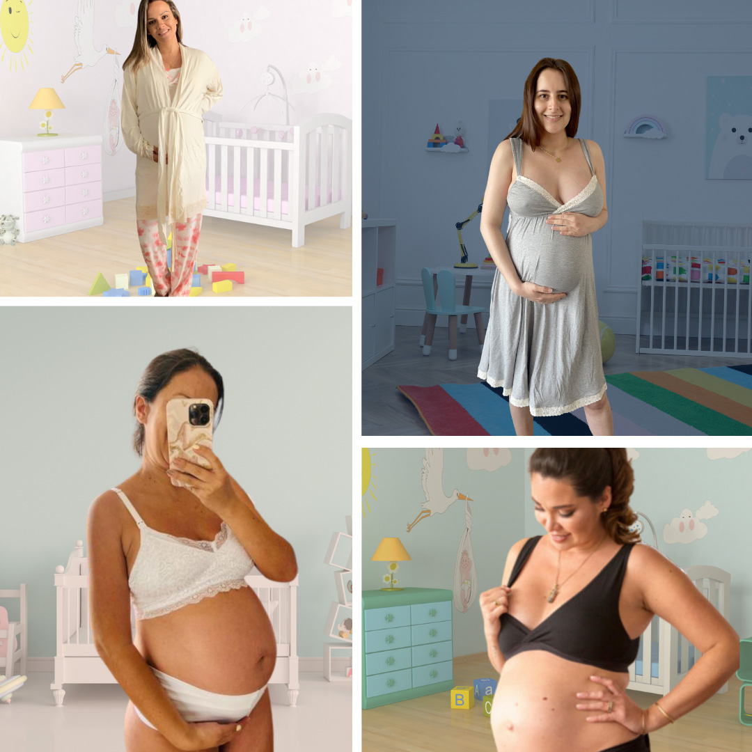 Pack Clínica1B (Bata, Camisón Maternal MangaCero, Sostenes Julieta y Top) 11