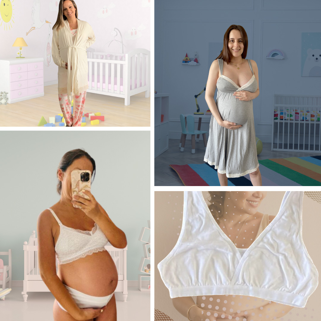 Pack Clínica1B (Bata, Camisón Maternal MangaCero, Sostenes Julieta y Top) 14