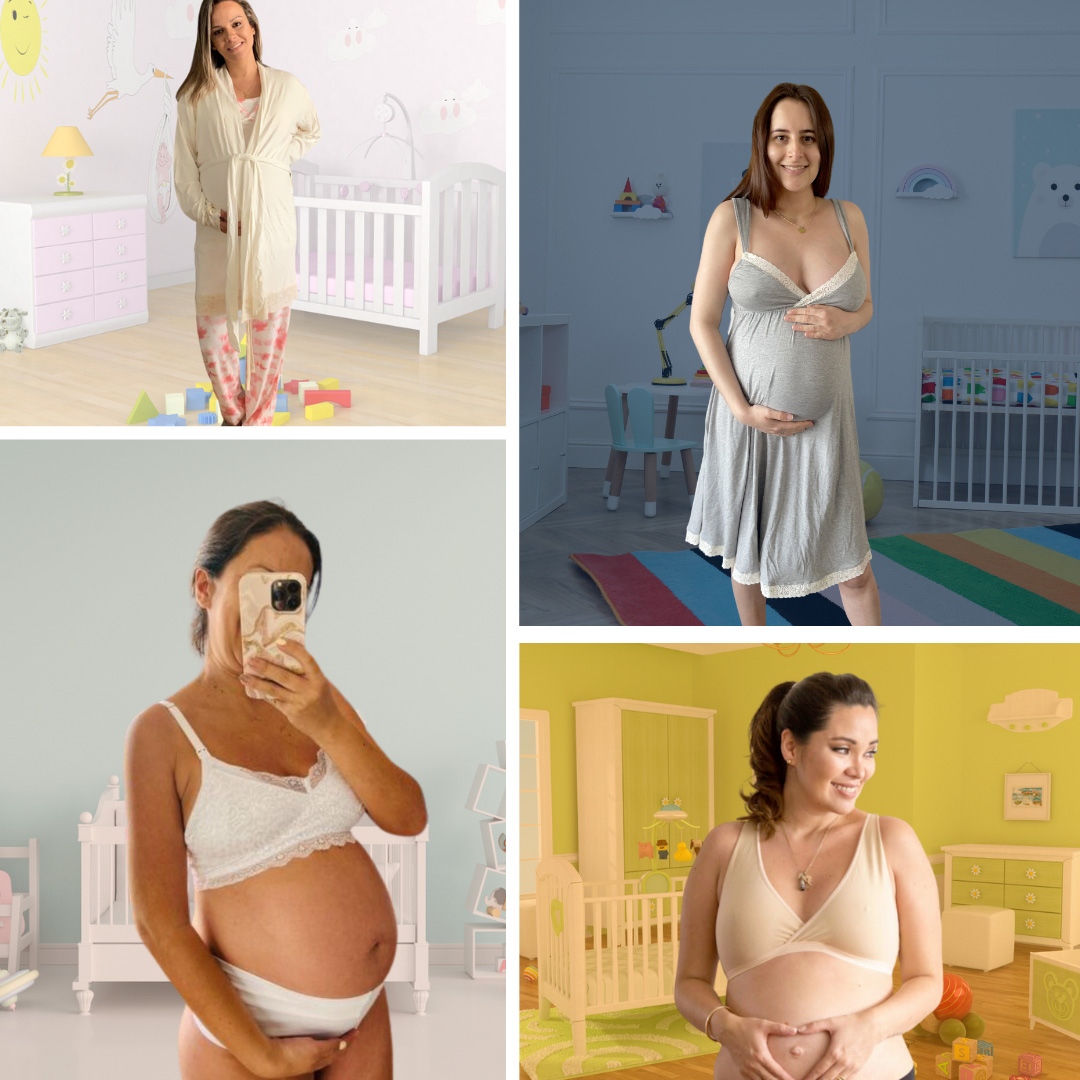 Pack Clínica1B (Bata, Camisón Maternal MangaCero, Sostenes Julieta y Top) 15