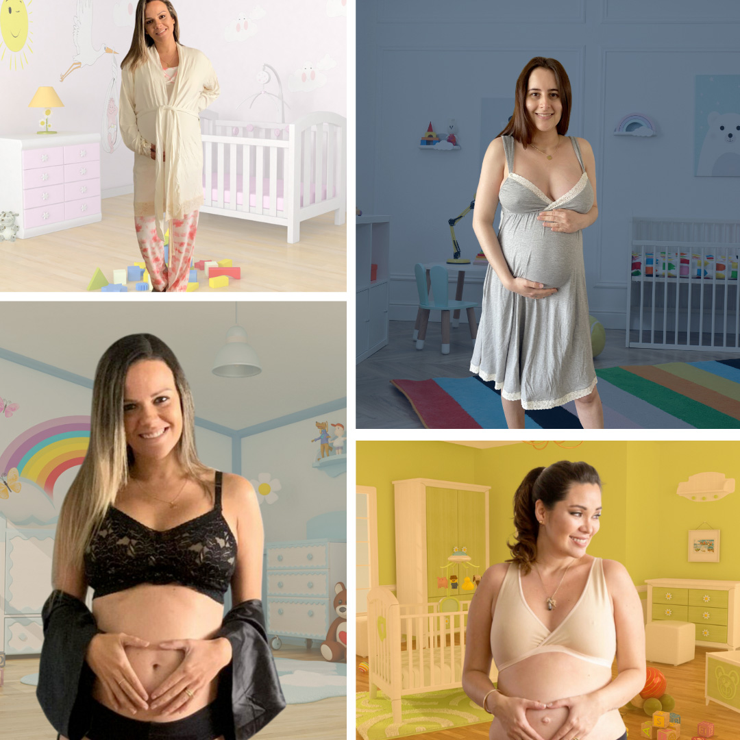 Pack Clínica1B (Bata, Camisón Maternal MangaCero, Sostenes Julieta y Top) 16