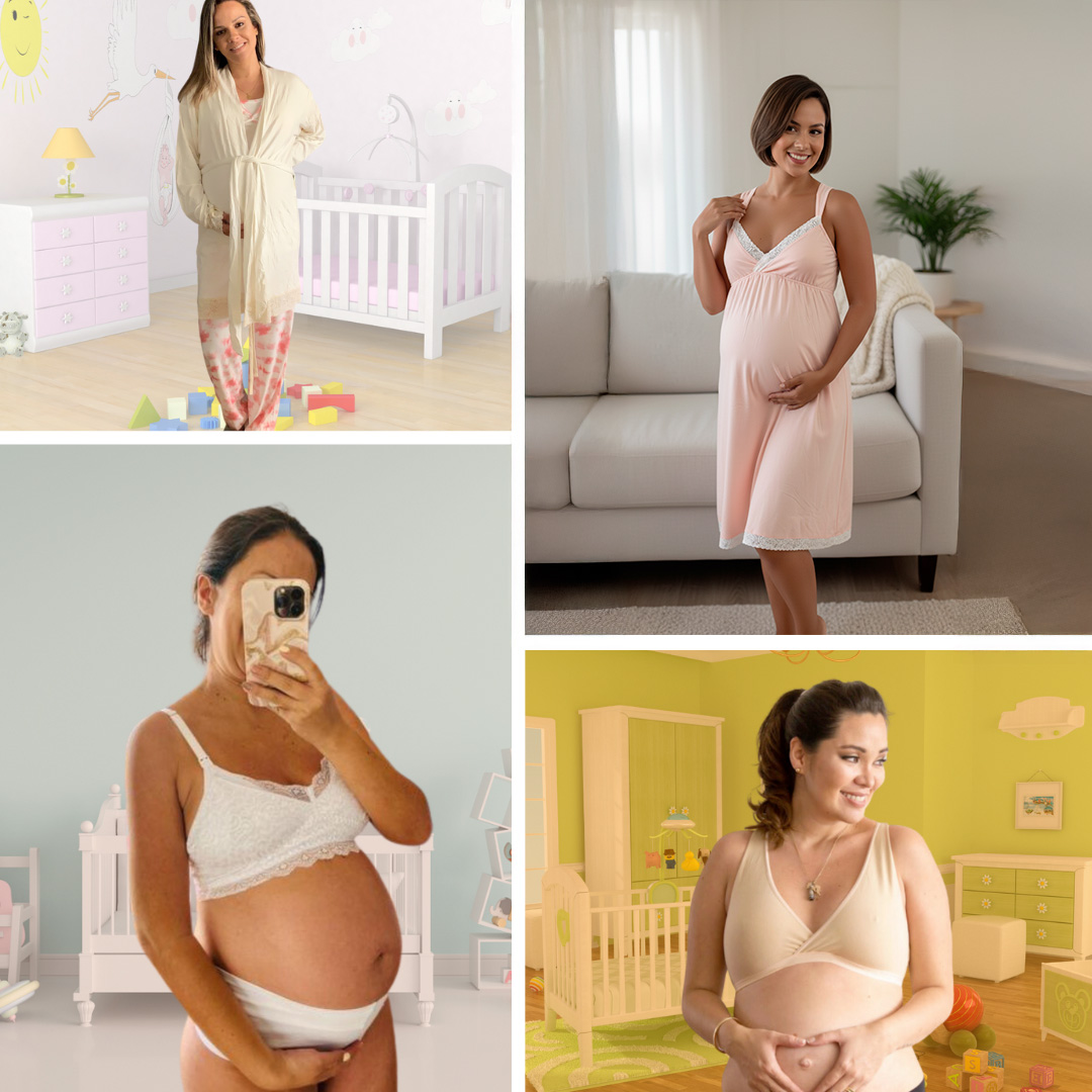 Pack Clínica1B (Bata, Camisón Maternal MangaCero, Sostenes Julieta y Top) 17