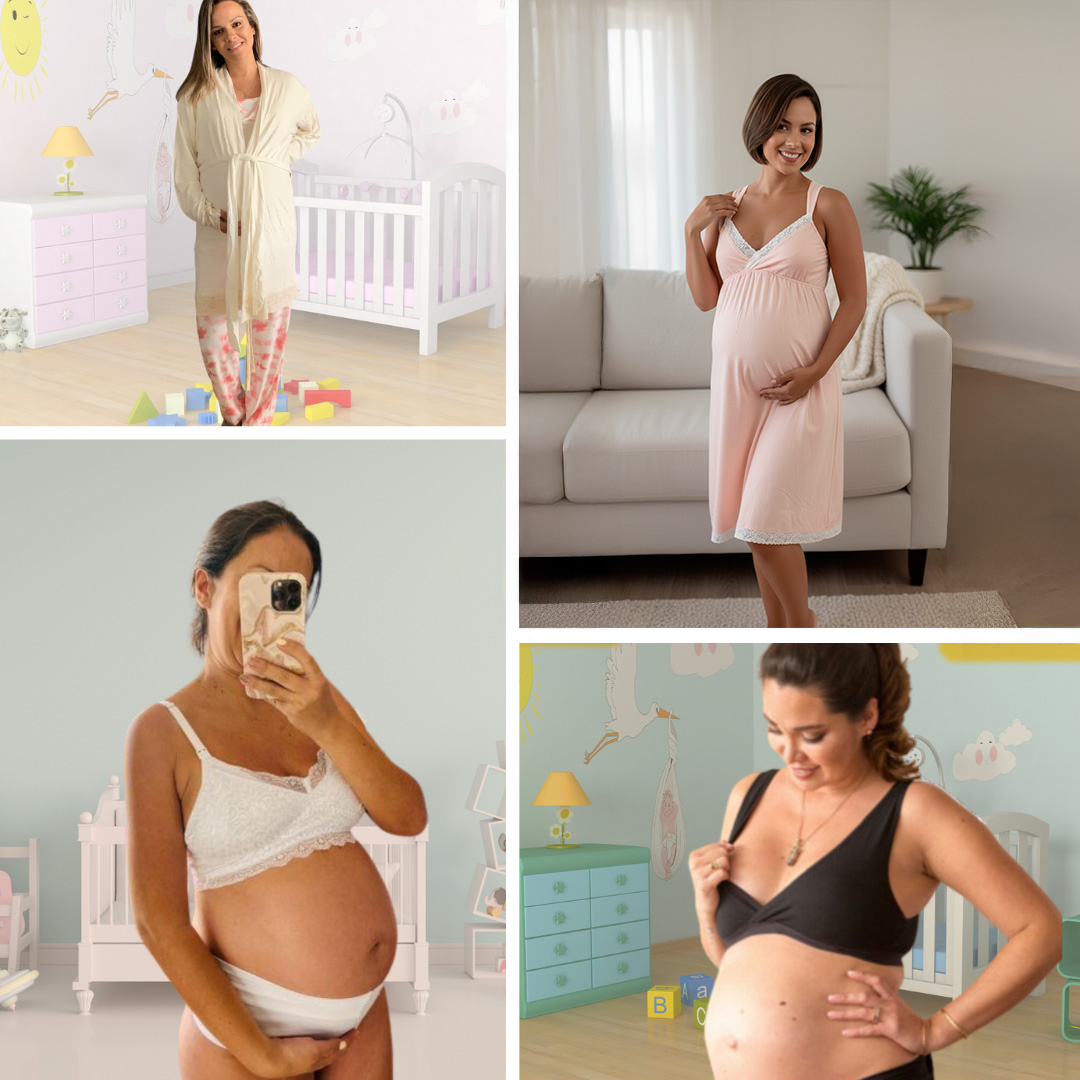 Pack Clínica1B (Bata, Camisón Maternal MangaCero, Sostenes Julieta y Top) 19