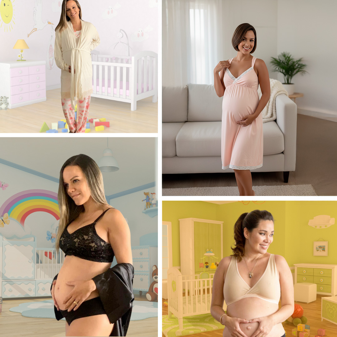 Pack Clínica1B (Bata, Camisón Maternal MangaCero, Sostenes Julieta y Top) 20