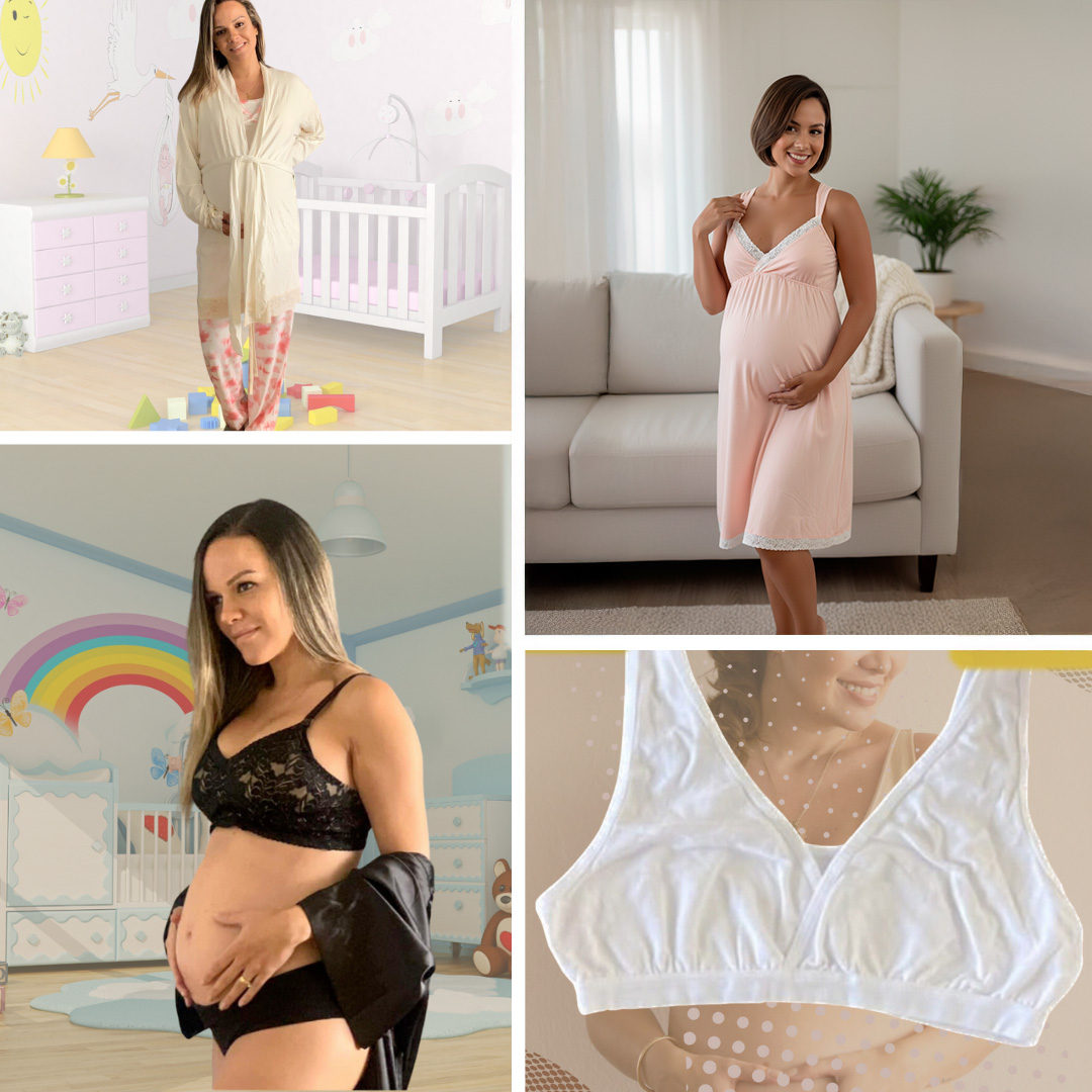 Pack Clínica1B (Bata, Camisón Maternal MangaCero, Sostenes Julieta y Top) 21