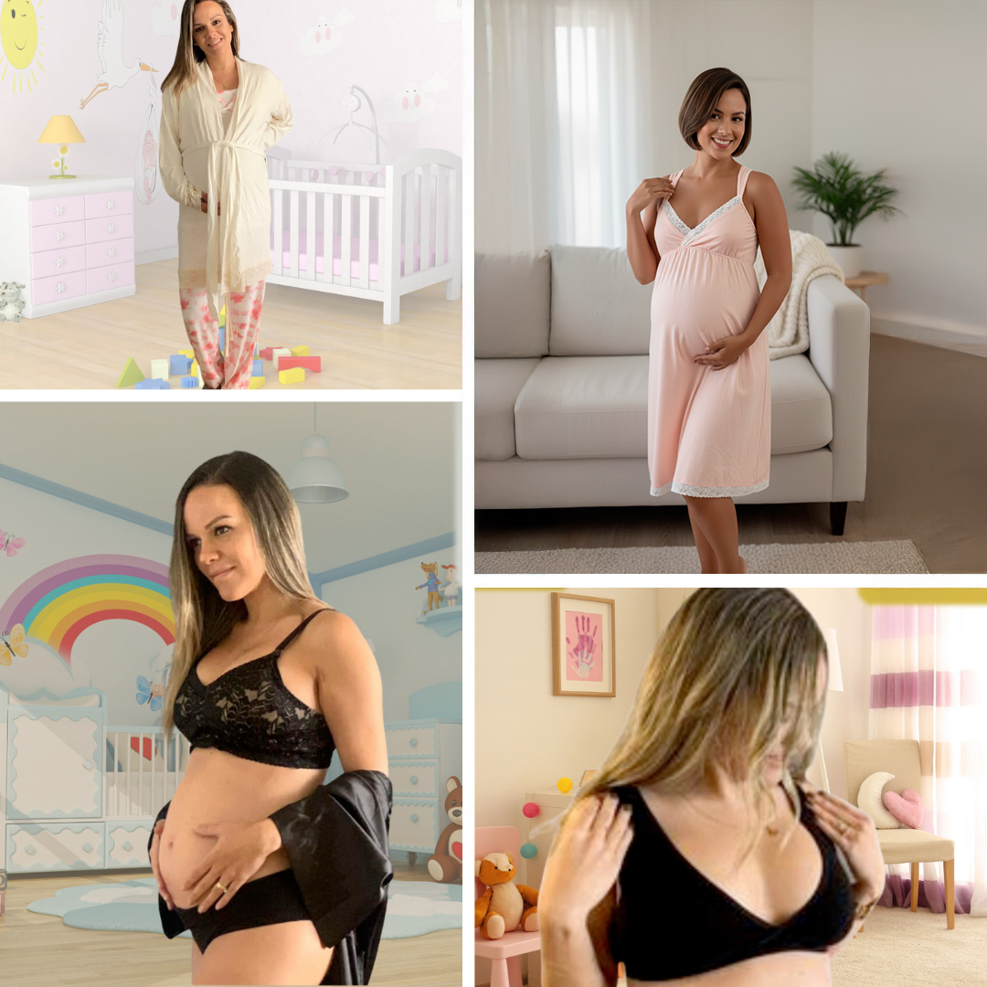 Pack Clínica1B (Bata, Camisón Maternal MangaCero, Sostenes Julieta y Top) 22