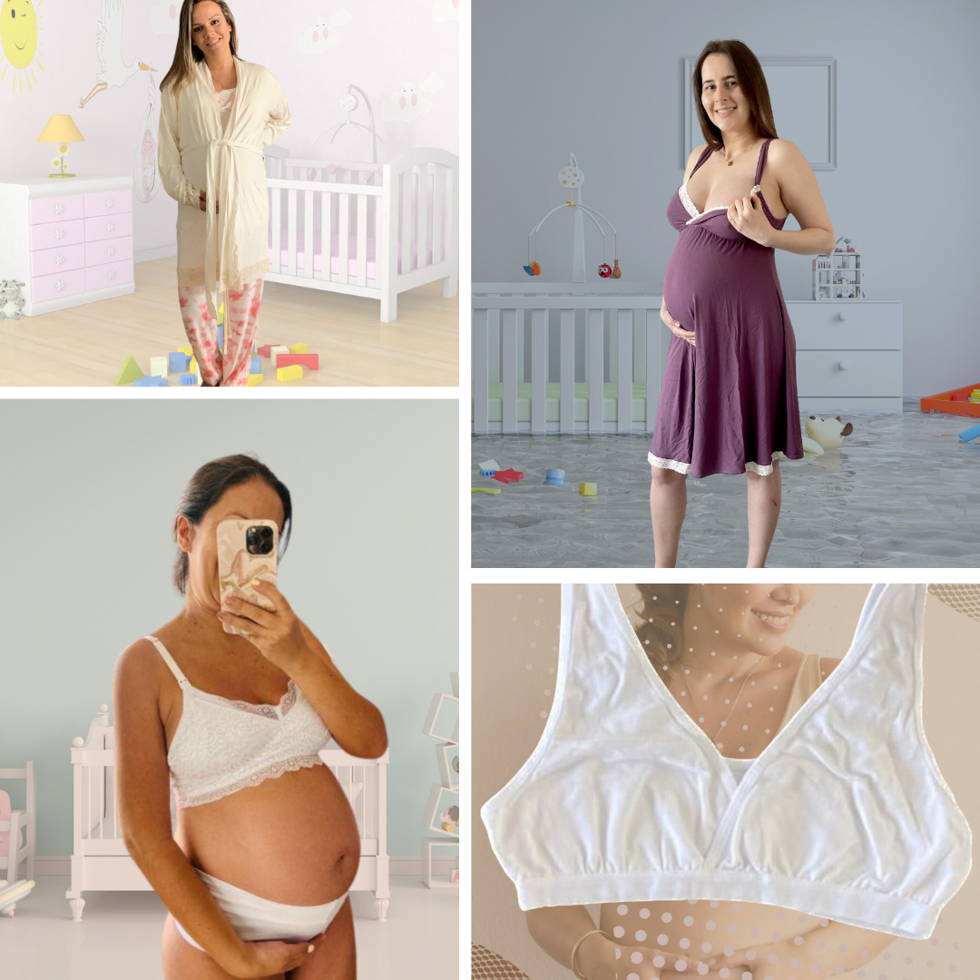 Pack Clínica1B (Bata, Camisón Maternal MangaCero, Sostenes Julieta y Top) 29