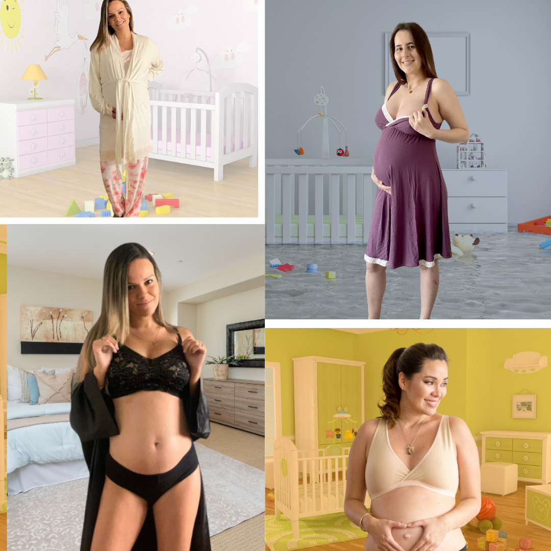 Pack Clínica1B (Bata, Camisón Maternal MangaCero, Sostenes Julieta y Top) 30