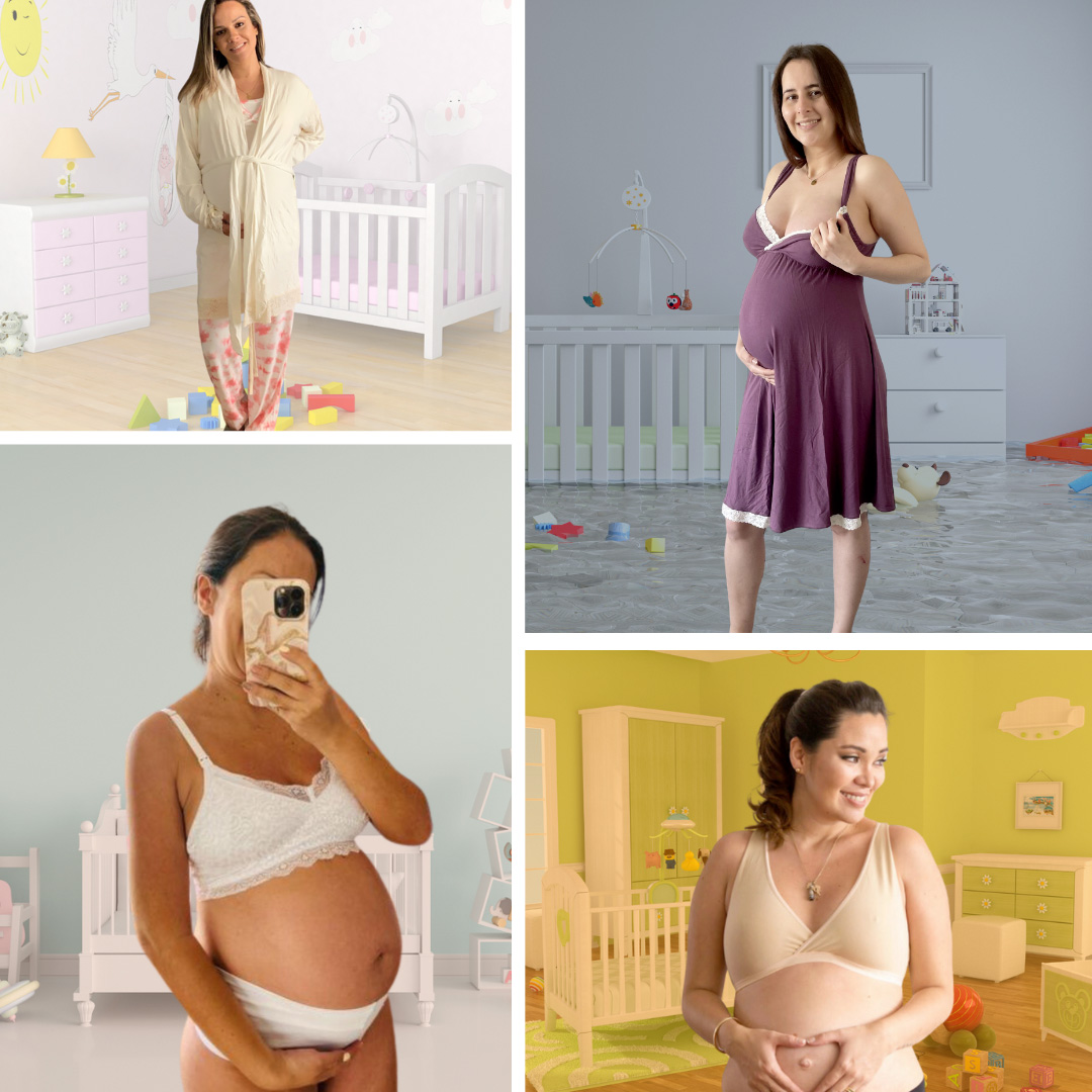 Pack Clínica1B (Bata, Camisón Maternal MangaCero, Sostenes Julieta y Top) 31