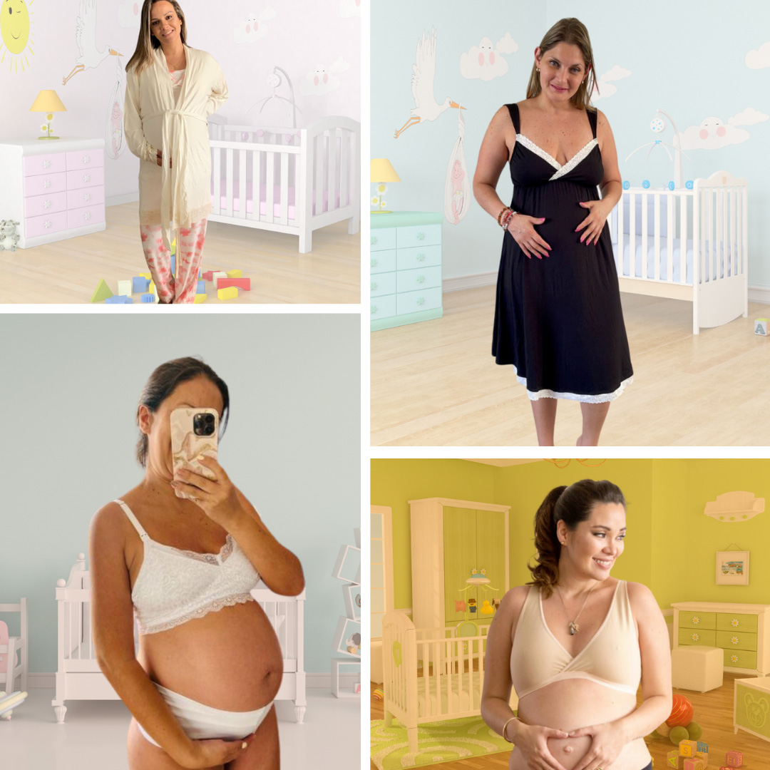 Pack Clínica1B (Bata, Camisón Maternal MangaCero, Sostenes Julieta y Top) 36