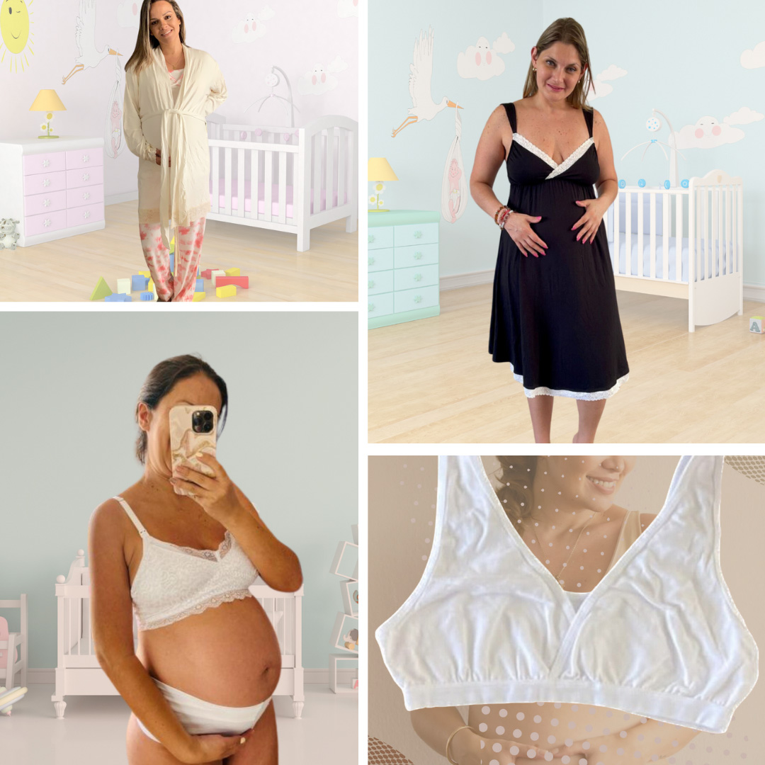Pack Clínica1B (Bata, Camisón Maternal MangaCero, Sostenes Julieta y Top) 37