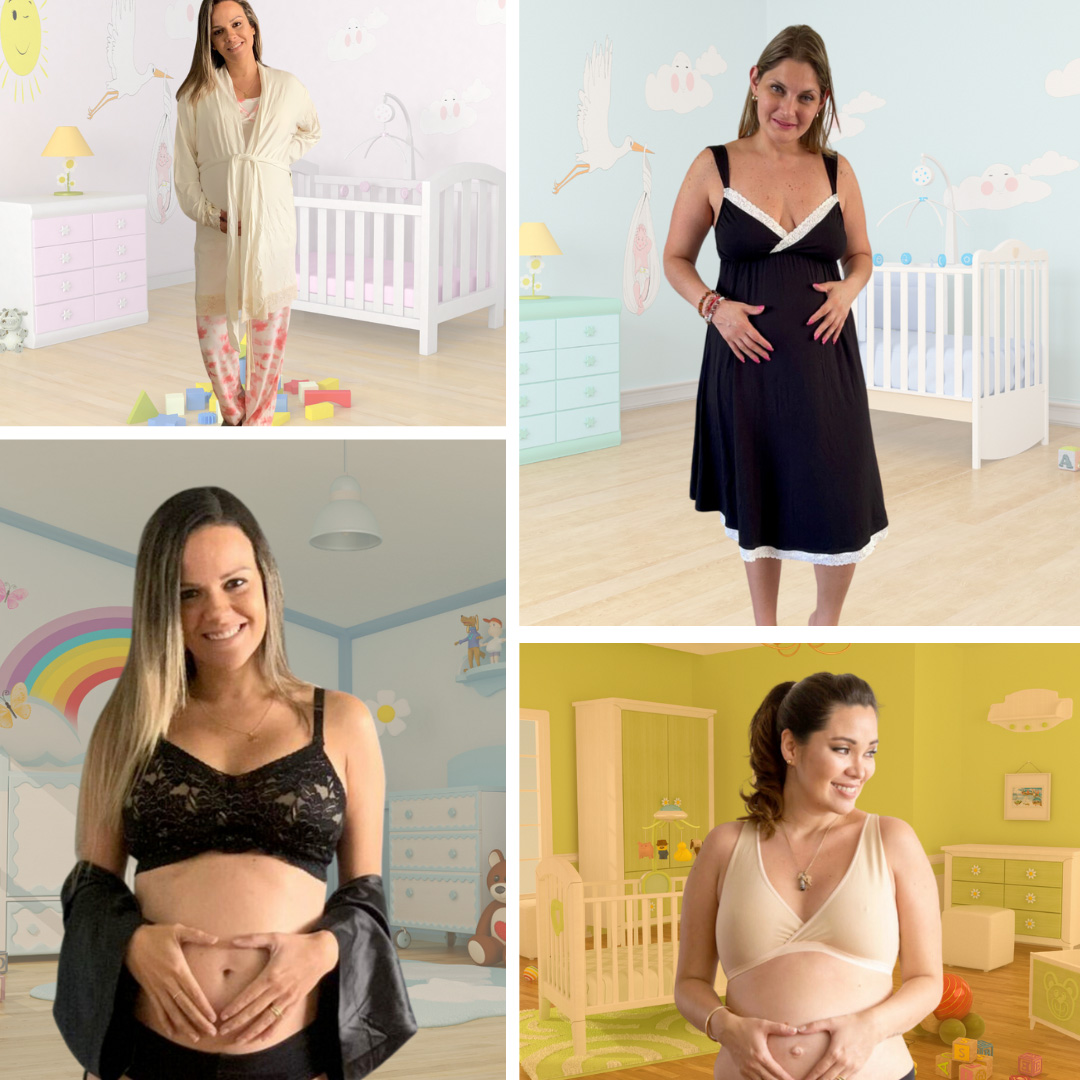 Pack Clínica1B (Bata, Camisón Maternal MangaCero, Sostenes Julieta y Top) 39