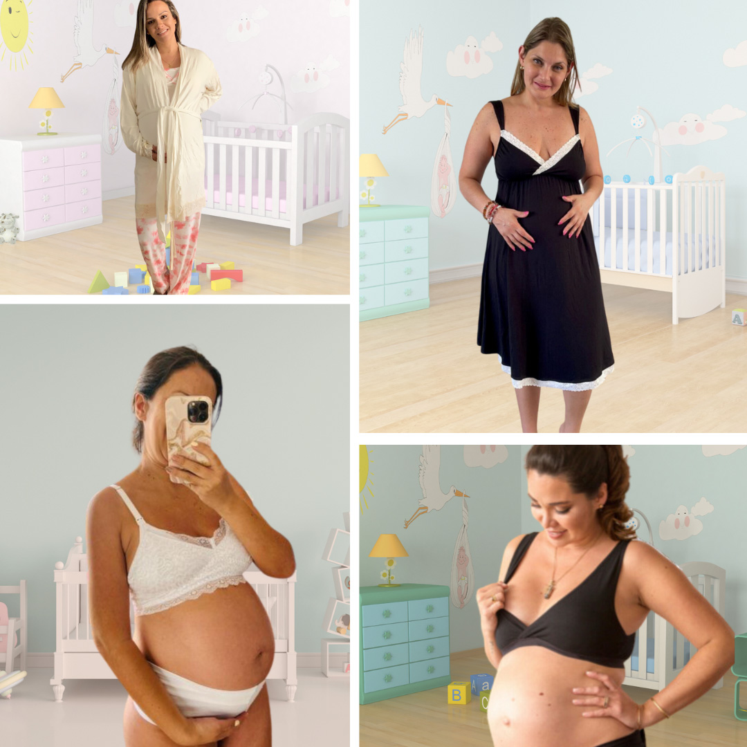 Pack Clínica1B (Bata, Camisón Maternal MangaCero, Sostenes Julieta y Top) 40