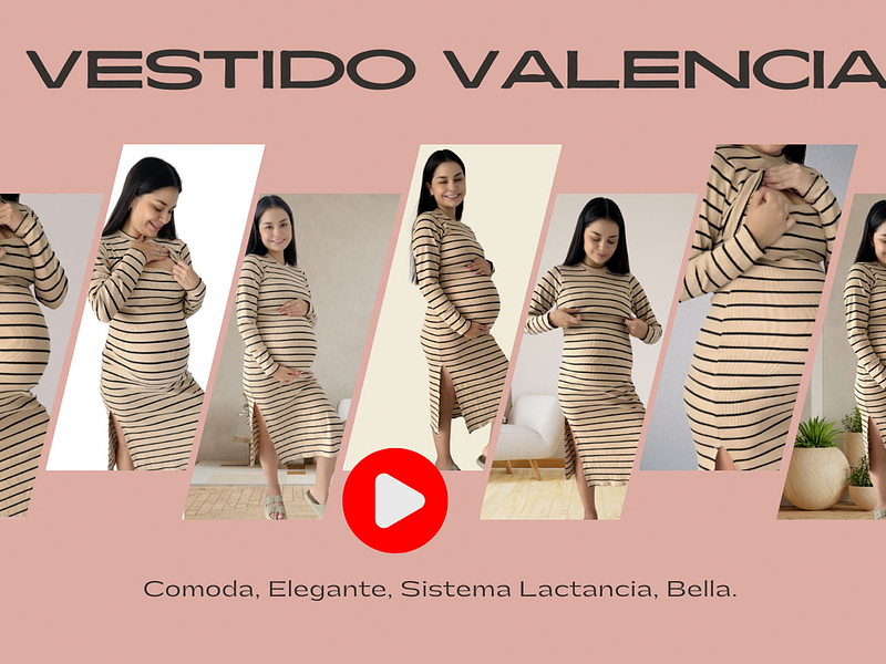 Video Vestido Valencia RayasHorizontal Marron Presentacion