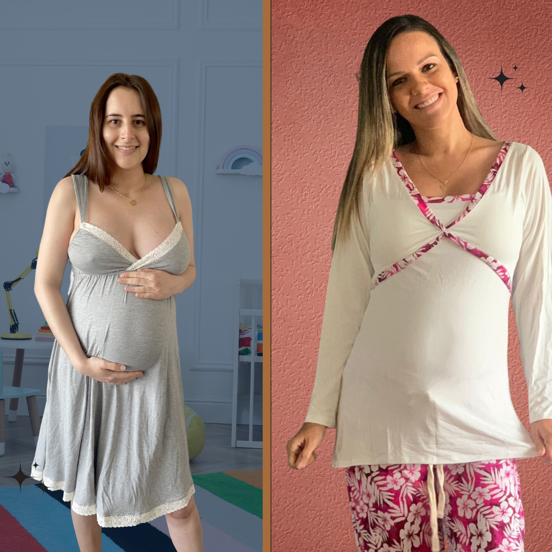 Pack Camisón Maternal MangaCero, Pijama Pantalón Polo 10