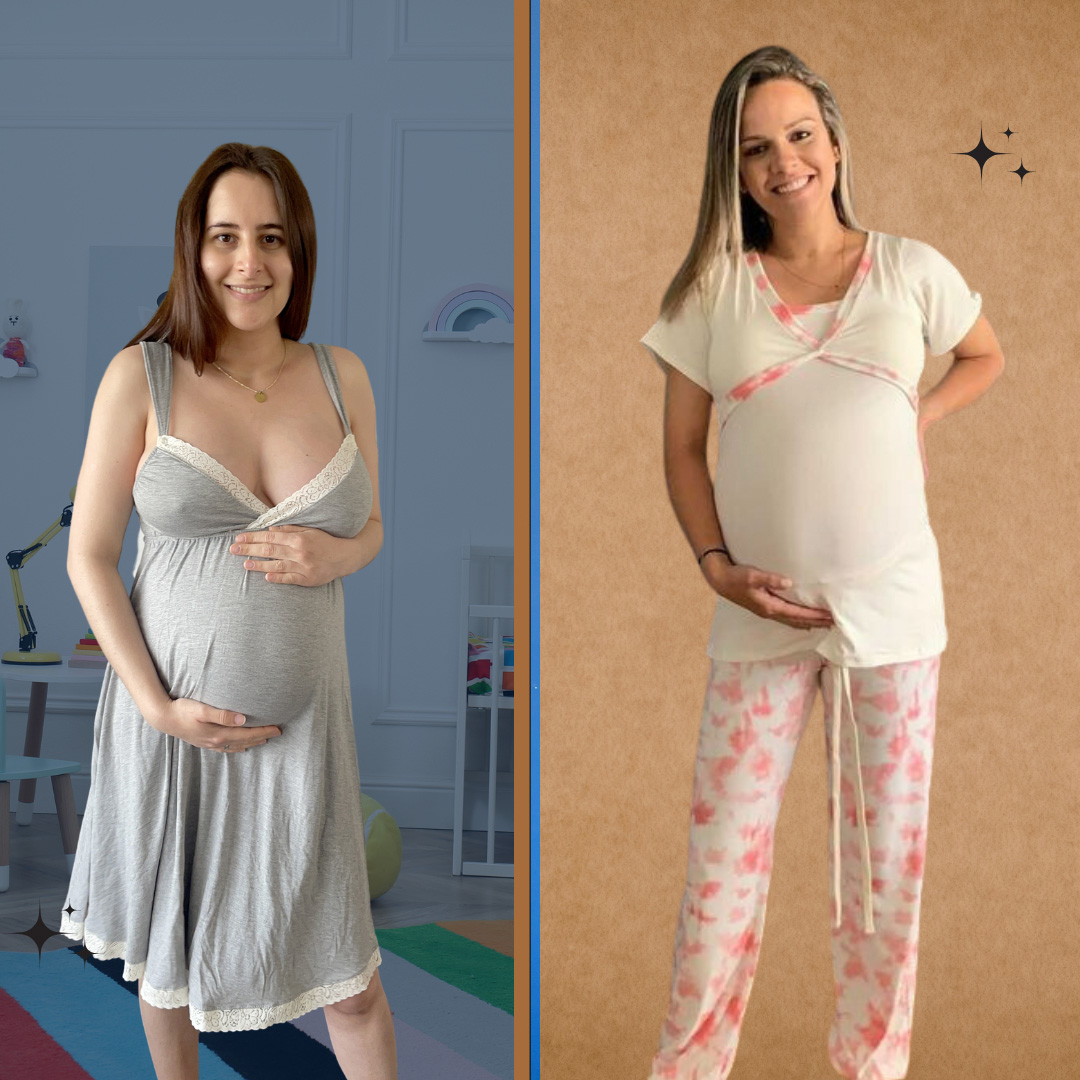 Pack Camisón Maternal MangaCero, Pijama Pantalón Polo 12