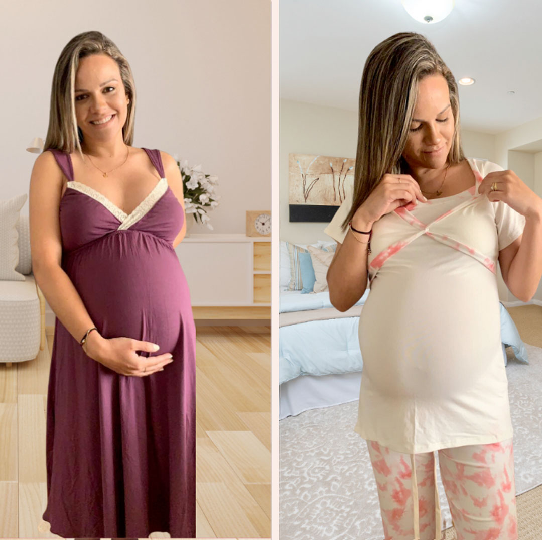 Pack Camisón Maternal MangaCero, Pijama Pantalón Polo 23