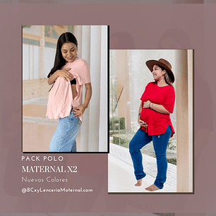 Pack Polo Maternal x2