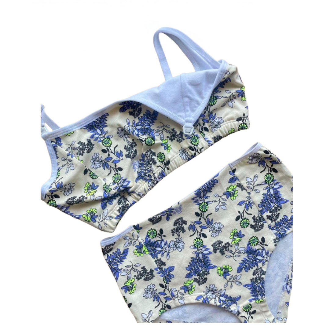 Conjunto Maternal Deportivo, Calzon CorteAlto, Sostén Lactancia Diana, AmarilloFloreado 15