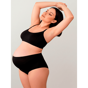 Conjunto Maternal Deportivo, Calzon CorteAlto, Sostén Lactancia Diana, Negro
