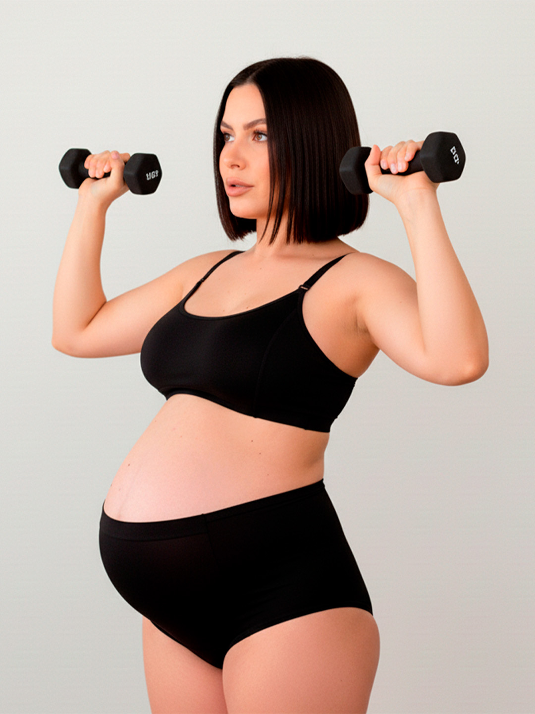 Conjunto Maternal Deportivo, Calzon CorteAlto, Sostén Lactancia Diana, Negro 8