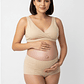 Conjunto Maternal Deportivo, Calzon CorteAlto, Sostén Lactancia Diana, Beige - Miniatura 4