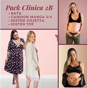 Pack Clinica2B  (Bata, Camison TresCuarto, Sosten Julietta y Top)