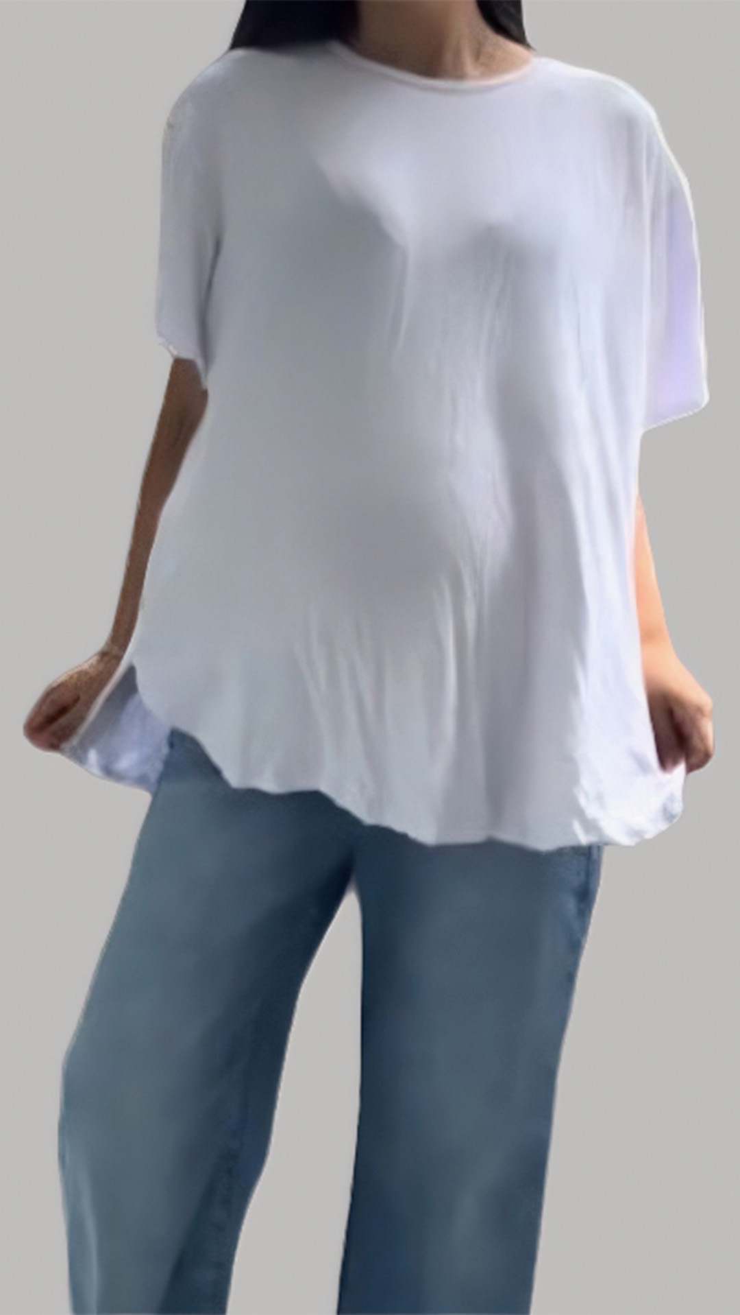 Polo Maternal MangaCorta, Lactancia Cierres Ocultos Laterales, Algodon Blanco 13