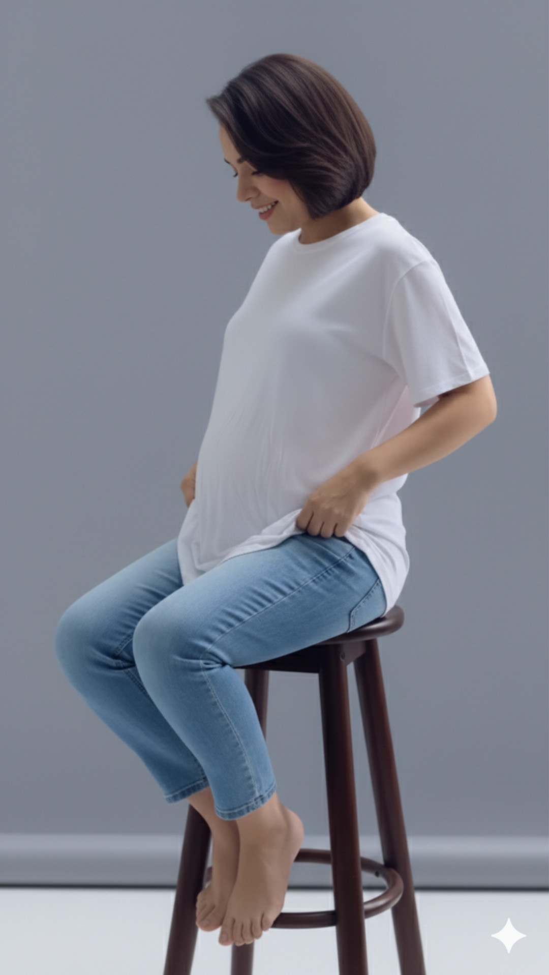 Polo Maternal MangaCorta, Lactancia Cierres Ocultos Laterales, Algodon Blanco 16