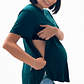 Polo Maternal MangaCorta, Lactancia Cierres Ocultos Laterales, Algodon VerdeMilitar - Miniatura 6