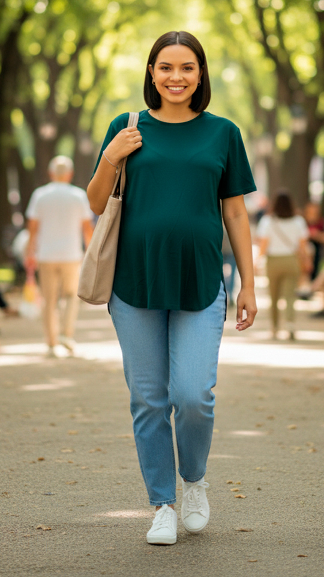 Polo Maternal MangaCorta, Lactancia Cierres Ocultos Laterales, Algodon VerdeMilitar 13