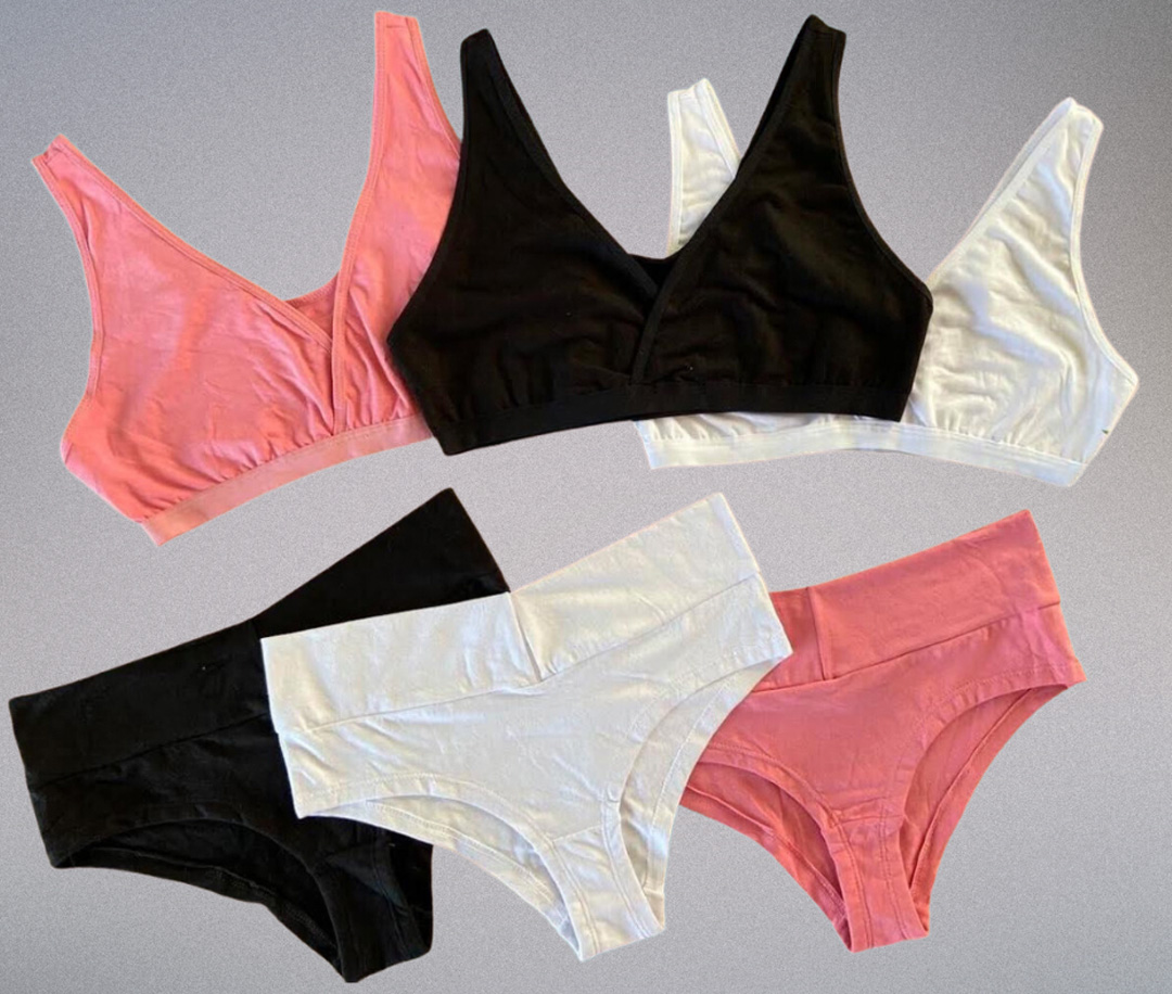Pack Basico, Calzón CorteBajo x3 y Sostén Top x3 (3 und cda uno) 8