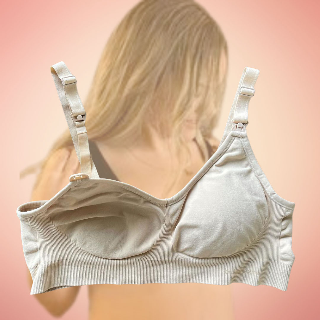 Sostén Maternal Microfibras, Broche, Sistema Lactancia, Beige 7