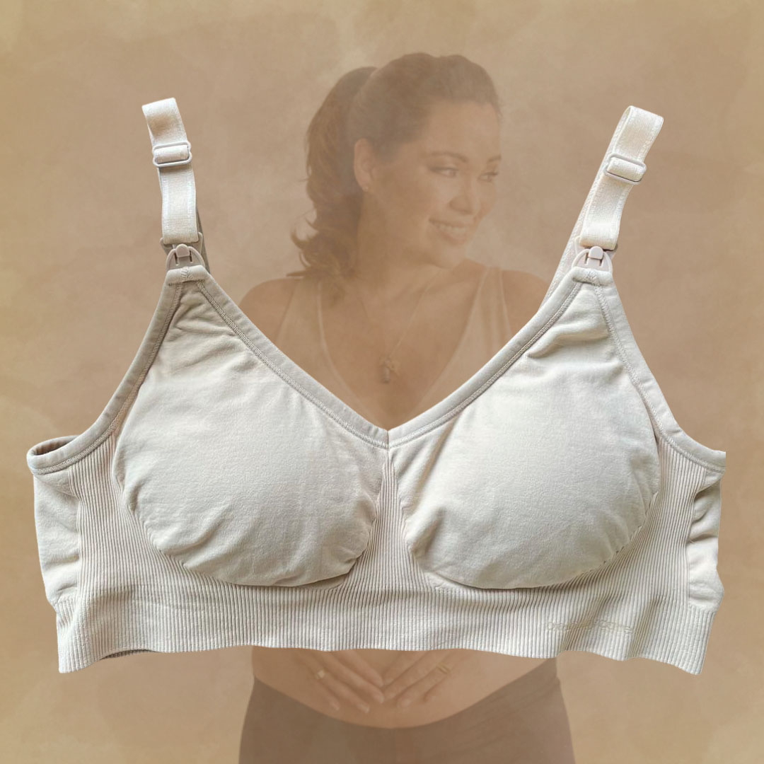 Sostén Maternal Microfibras, Broche, Sistema Lactancia, Beige 6