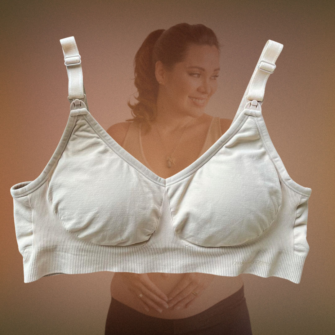 Sostén Maternal Microfibras, Broche, Sistema Lactancia, Beige 5